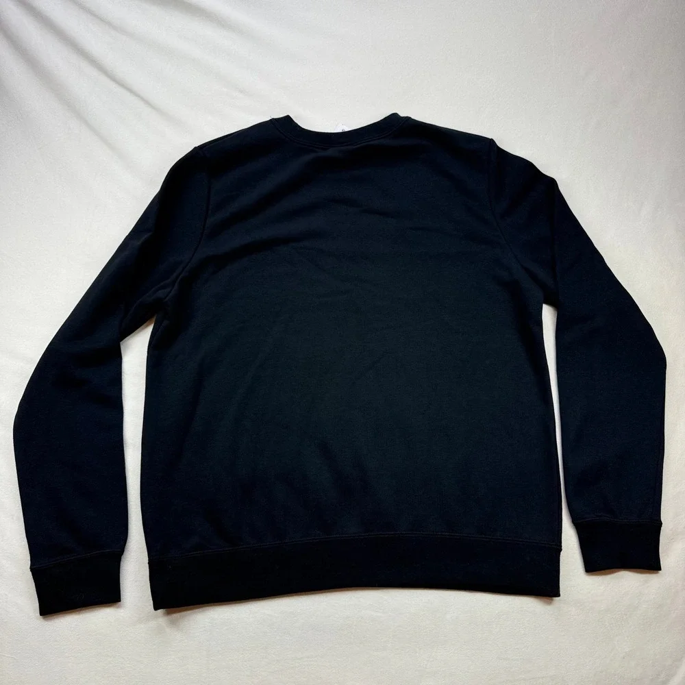 Nike Womens Sportswear Crewneck Sweatshirt Black Yellow Just Do It Logo M NWT